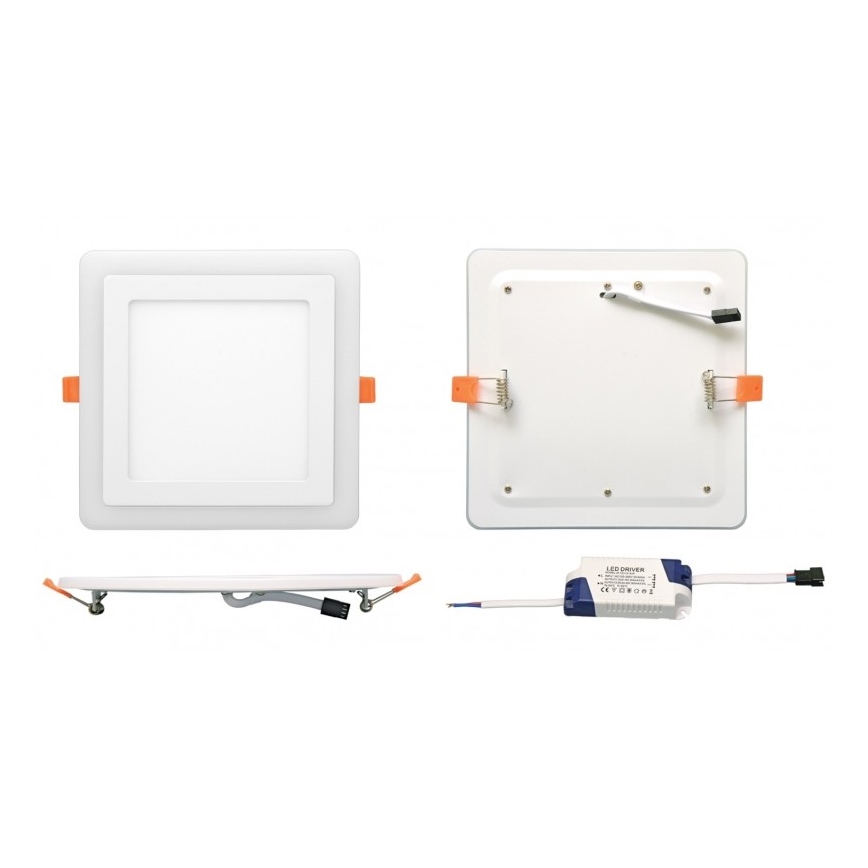 LED Lámpara empotrable DUO LED/6W/230V + LED/3W