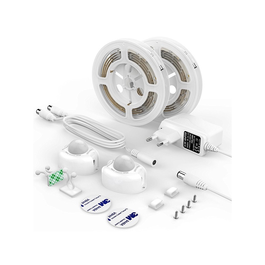Ecolite - SET de 2x cintas LED con sensor 1,2 m LED/3,6W/230V