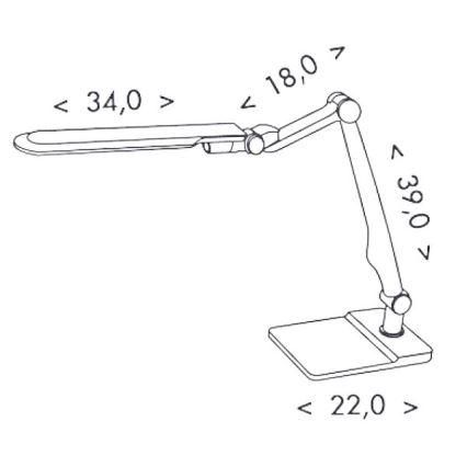 Ecolite LBL1207-CR - LED Lámpara de mesa regulable MATRIX LED/10W/230V