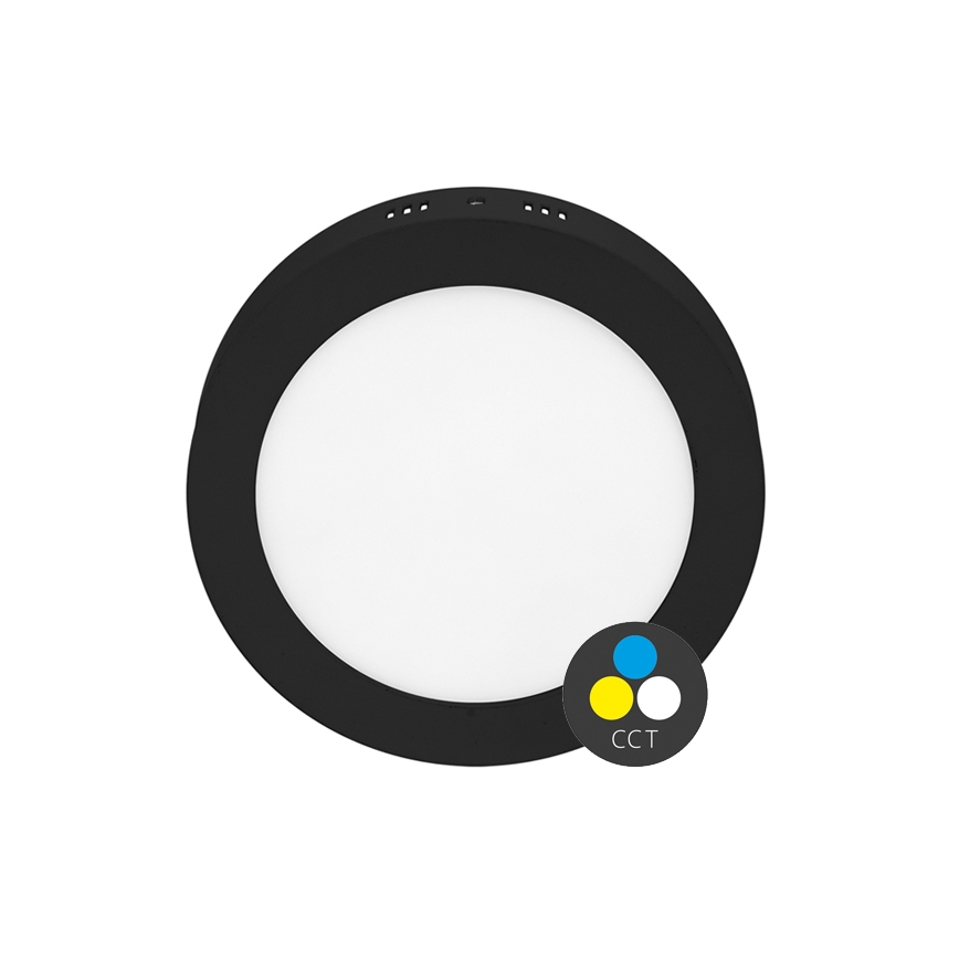 Plafón LED LADA LED/12W/230V 3000/4000/6000K diá. 17 cm negro
