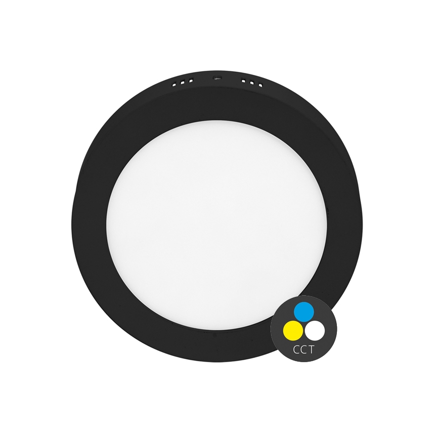 Plafón LED LADA LED/18W/230V 3000/4000/6000K diá. 22 cm negro