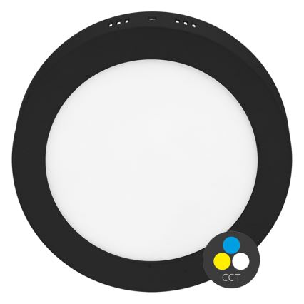 Plafón LED LADA LED/25W/230V 3000/4000/6000K diá. 30 cm negro