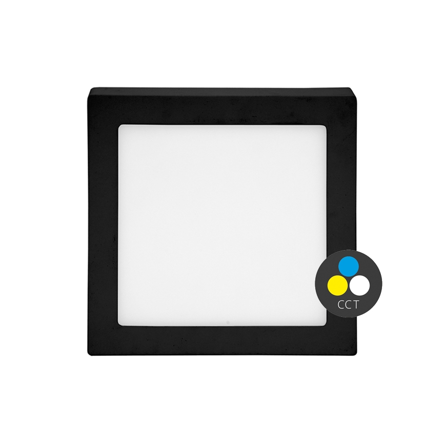 Plafón LED RAFA LED/12W/230V 3000/4000/6000K 17x17 cm negro