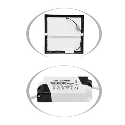 Plafón LED RAFA LED/12W/230V 3000/4000/6000K 17x17 cm negro