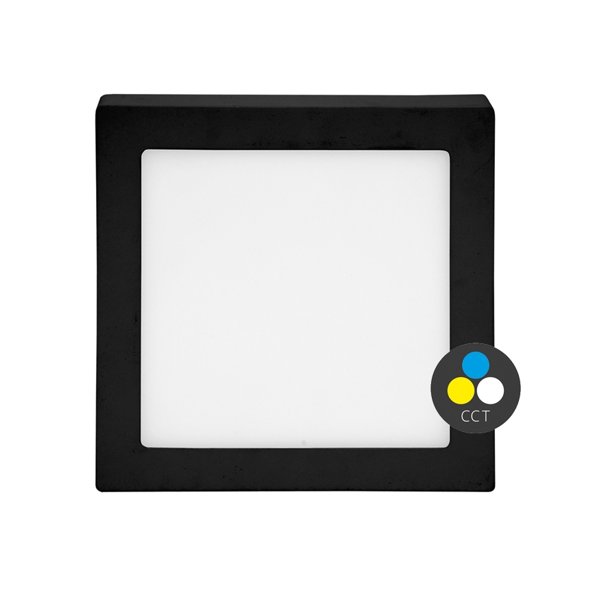 Plafón LED RAFA LED/18W/230V 3000/4000/6000K 22x22 cm negro
