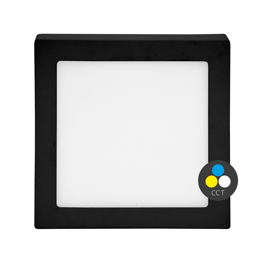 Plafón LED RAFA LED/25W/230V 3000/4000/6000K 30x30 cm negro