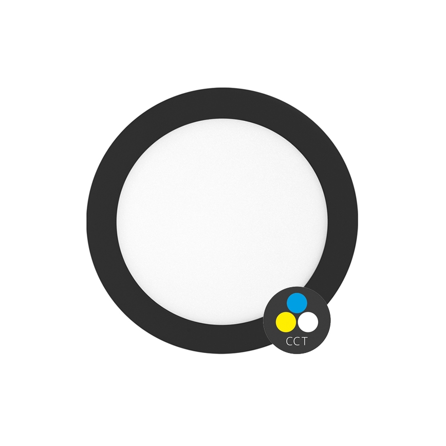 Lámpara empotrable de baño LED LADA LED/12W/230V 3000/4000/6000K diá. 17 cm IP44 negro