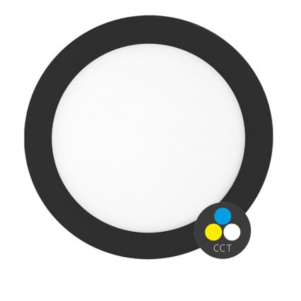 Lámpara empotrable de baño LED LADA LED/18W/230V 3000/4000/6000K diá. 22 cm IP44 negro