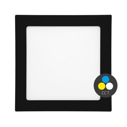 Lámpara empotrable de baño LED RAFA LED/12W/230V 3000/4000/6000K 17x17 cm IP44 negro