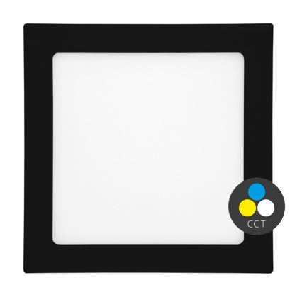 Lámpara empotrable de baño LED RAFA LED/18W/230V 3000/4000/6000K 22x22 cm IP44 negro