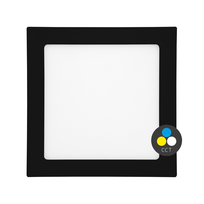Lámpara empotrable de baño LED RAFA LED/25W/230V 3000/4000/6000K 30x30 cm IP44 negro