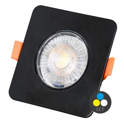Lámpara empotrable LED regulable KENT LED/3/5/7W/230V3000/4000/6000K 9x9 cm negro