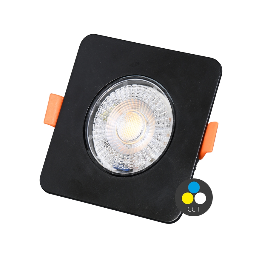 Lámpara empotrable LED regulable KENT LED/3/5/7W/230V3000/4000/6000K 9x9 cm negro