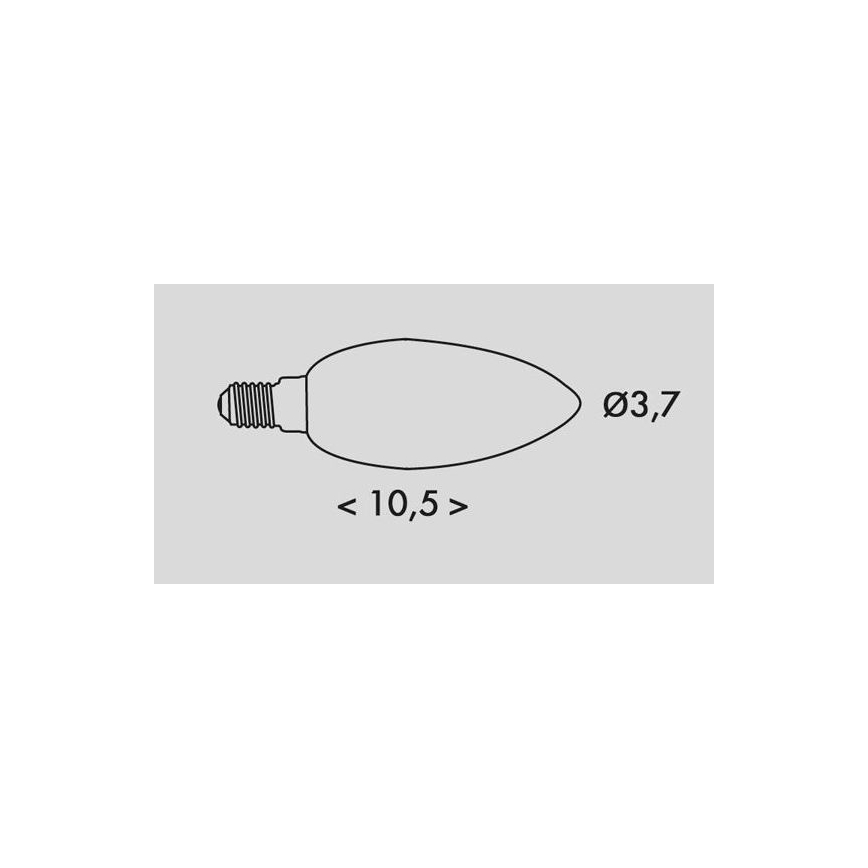 Bombilla LED RETRO C37 E14/2W/230V 3000K 320lm