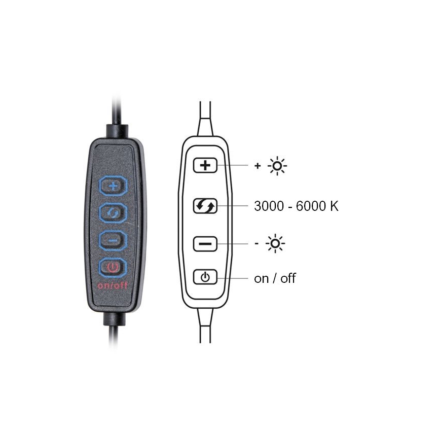 Lámpara de mesa LED regulable PRIM LED/10W/230V 3000-6000K negro