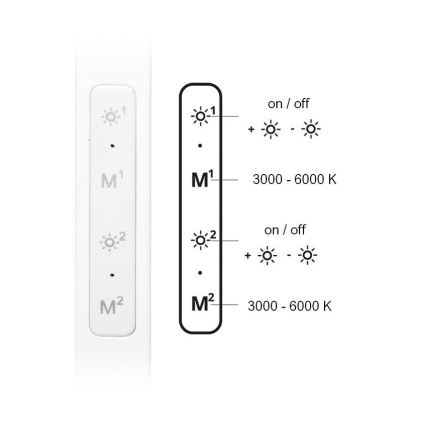 Lámpara de mesa LED regulable SPACE LED/8W + LED/11W/230V 3000-6000K blanco