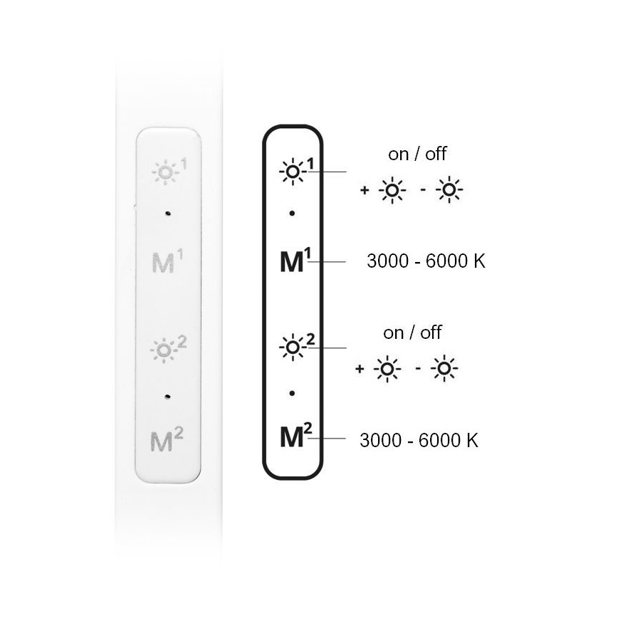 Lámpara de mesa LED regulable SPACE LED/8W + LED/11W/230V 3000-6000K blanco