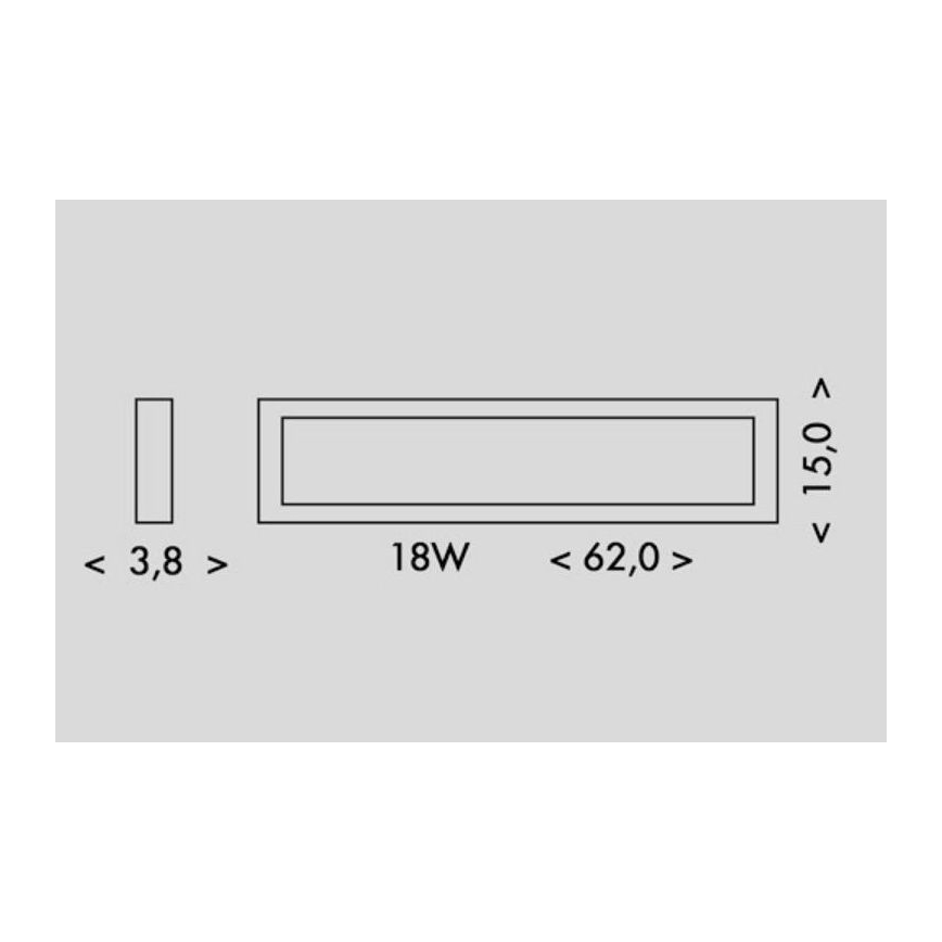 Lámpara LED PILO LED/18W/230V 4100K 62 cm negro