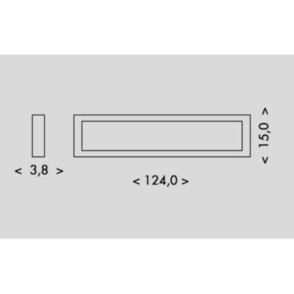 Lámpara LED PILO LED/36W/230V 4100K 124 cm negro