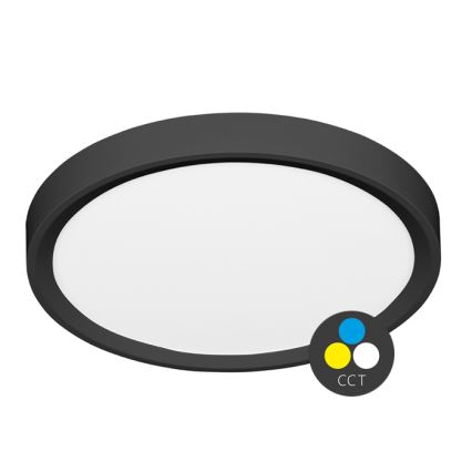 Plafón LED SALY LED/40W/230V 3000/4000/6000K diá. 50 cm IP40 negro
