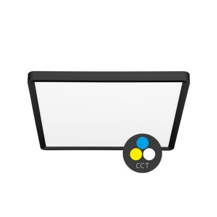 Plafón LED TERY LED/24W/230V 3000/4000/6000K 30x30 cm IP40 negro