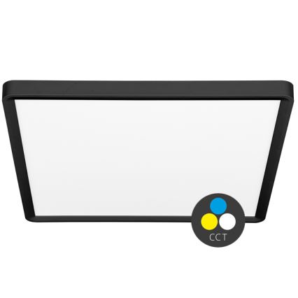 Plafón LED TERY LED/40W/230V 3000/4000/6000K 50x50 cm IP40 negro