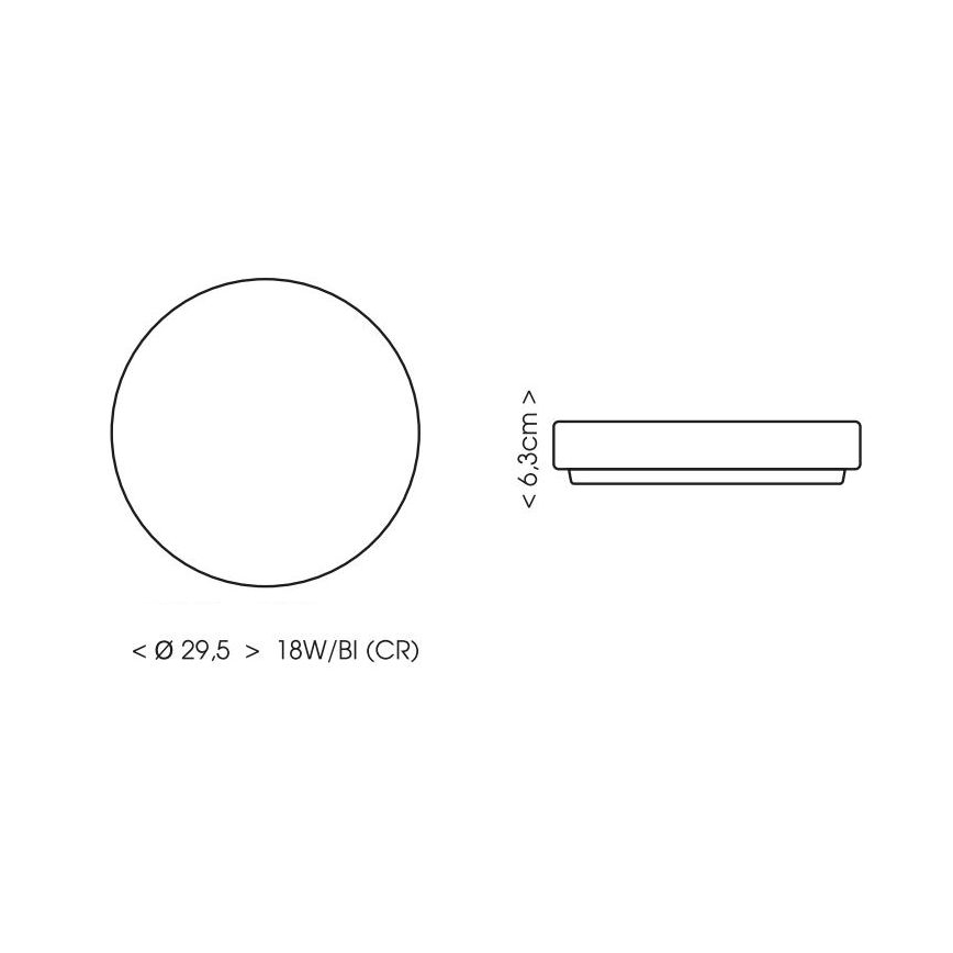 Plafón LED de baño LIRA LED/18W/230V 4000K diá. 29,5 cm IP44 blanco