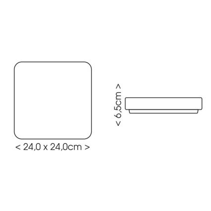 Plafón LED de baño LUKY LED/12W/230V 4000K 24x24 cm IP44