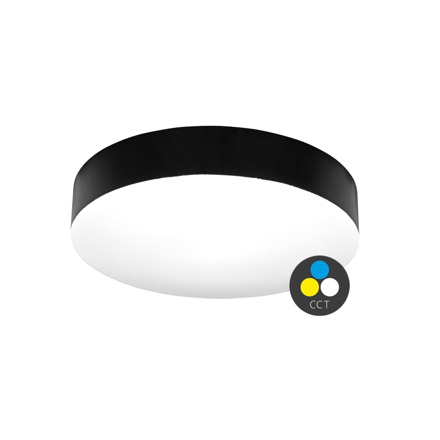 Plafón LED de baño MAKARON LED/36W/230V 3000/4000/6000K diá. 40 cm IP44 negro