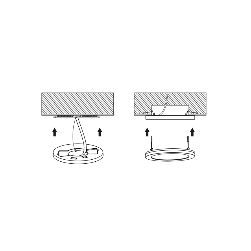 Panel LED regulable LEXA LED/6/12/18W/230V 3000/4000/6000K diá. 22,5 cm blanco