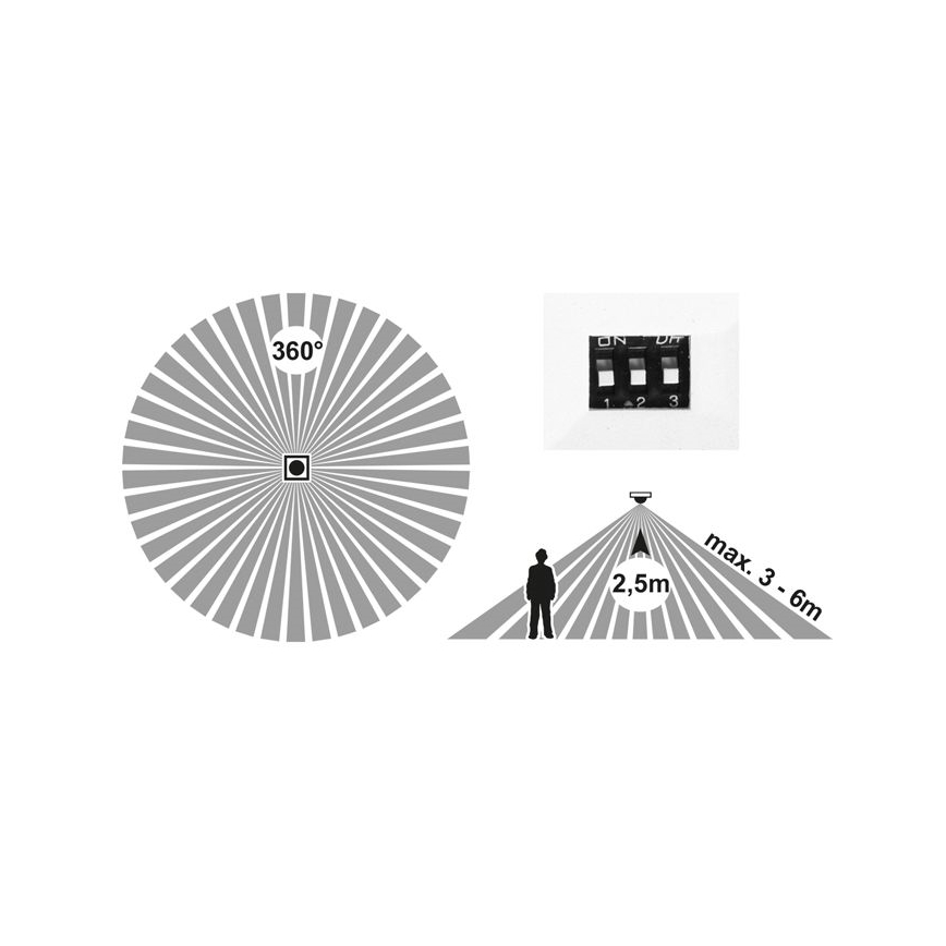 Panel LED regulable con sensor LEXA LED/12/18/24W/230V 3000/4000/6000K diá. 30 cm blanco