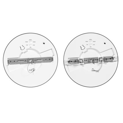 Lámpara empotrable LED regulable con sensor LEXA LED/12/18/24W/230V 3000/4000/6000K diá. 30 cm negro