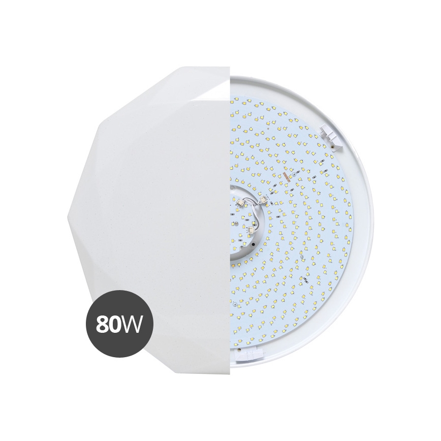 Plafón LED regulable DIAMANT LED/80W/230V + mando a distancia