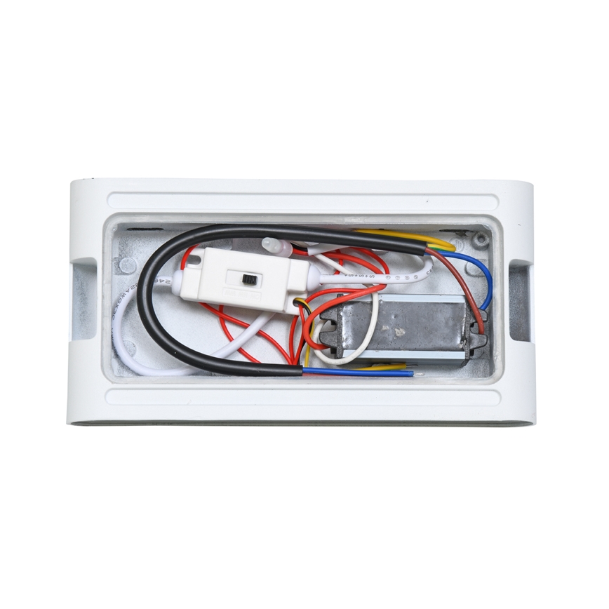 Aplique LED para exterior BRICK 2xLED/6W/230V 3000/4000/6500K IP65 blanco