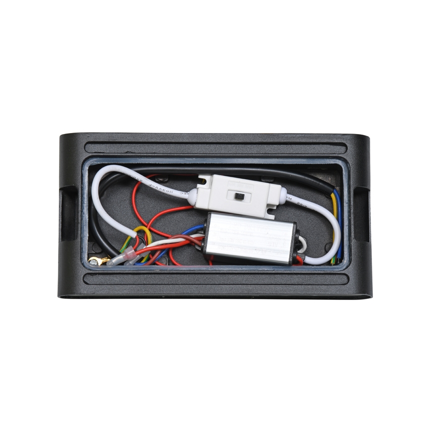 Aplique LED para exterior BRICK 2xLED/6W/230V 3000/4000/6500K IP65 negro