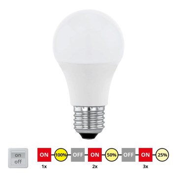 EGLO 11562 - Bombilla LED regulable E27/10W/230V - STEPDIMMING neutral