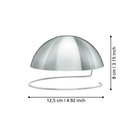 Eglo 11908 -  Tapa esférica decorativa para bombilla G125 cromo brillante