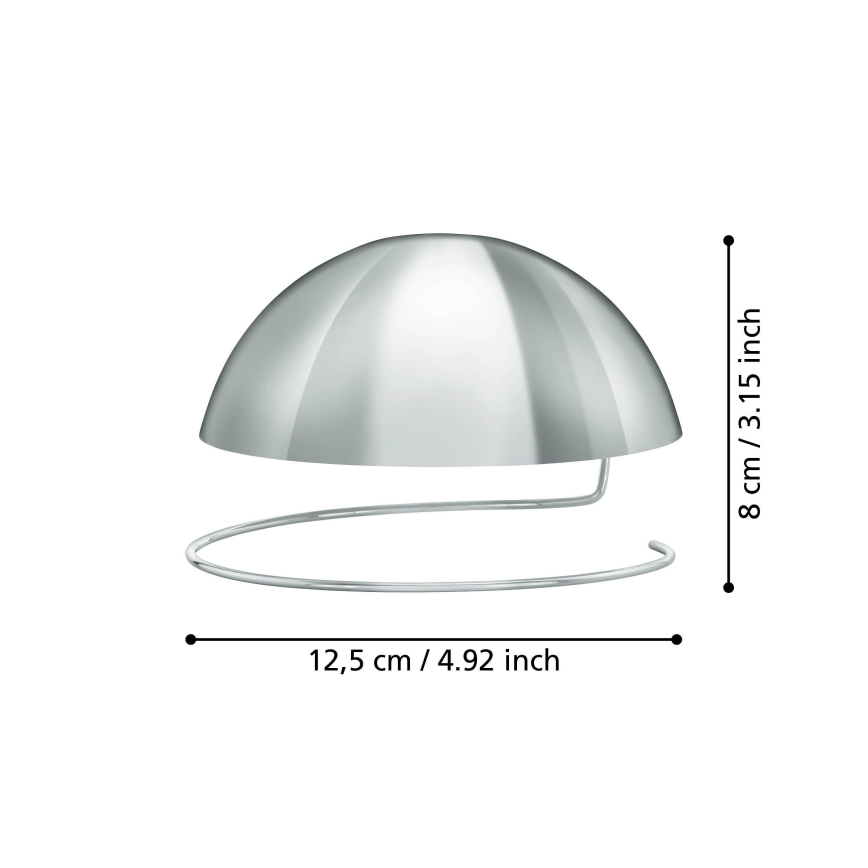 Eglo 11908 -  Tapa esférica decorativa para bombilla G125 cromo brillante