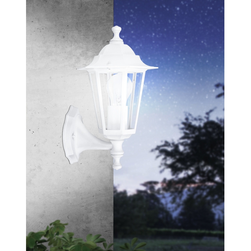 Eglo - Aplique exterior 1xE27/60W blanco