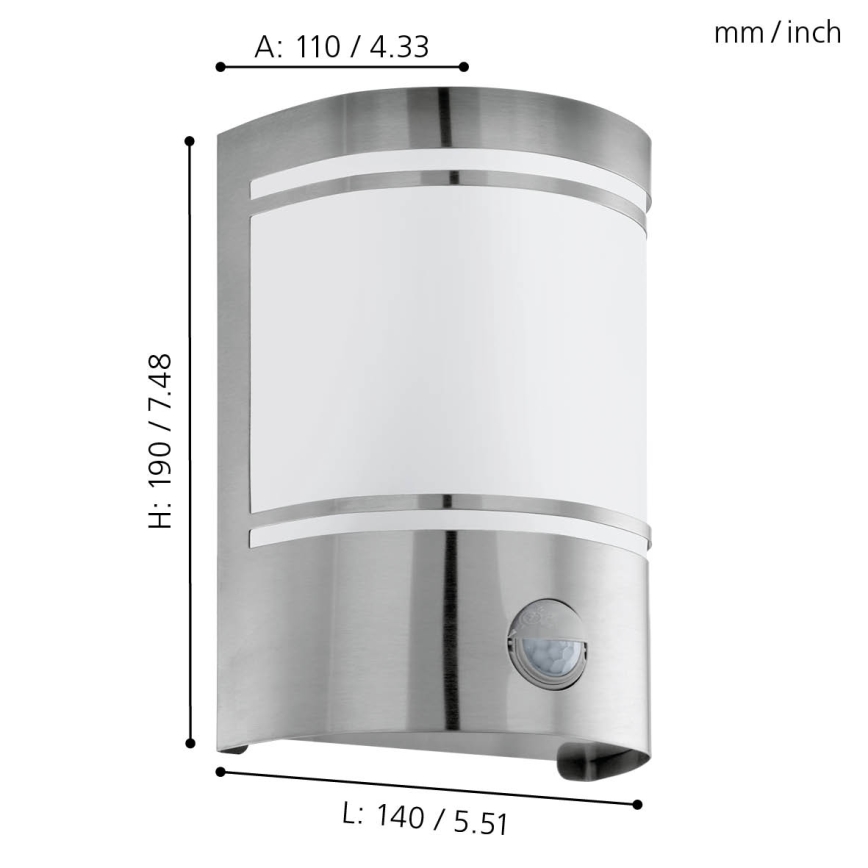 Eglo - Lámpara exterior 1xE27/40W IP44