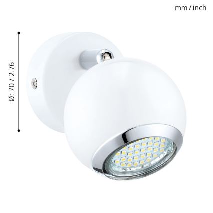 Eglo - Foco LED 1xGU10/3W LED