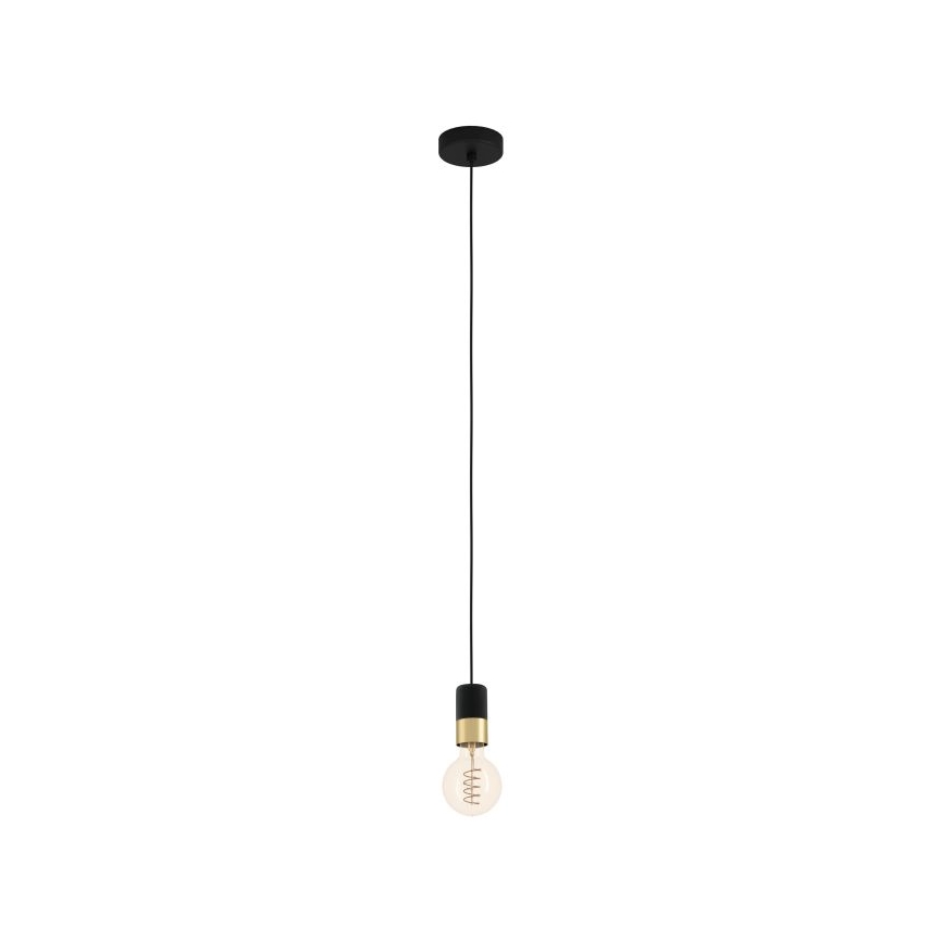 Eglo - Lámpara colgante 1xE27/40W/230V negro/dorado