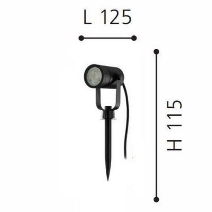 Eglo 31374 - Lámpara de exterior regulable LED RGBW NEMA-Z 1xGU10/5W/230V 2700-6500K IP65 negro