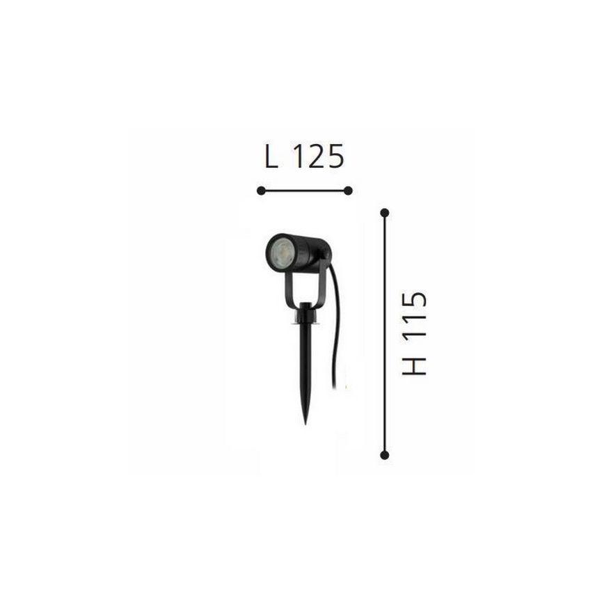 Eglo 31374 - Lámpara de exterior regulable LED RGBW NEMA-Z 1xGU10/5W/230V 2700-6500K IP65 negro