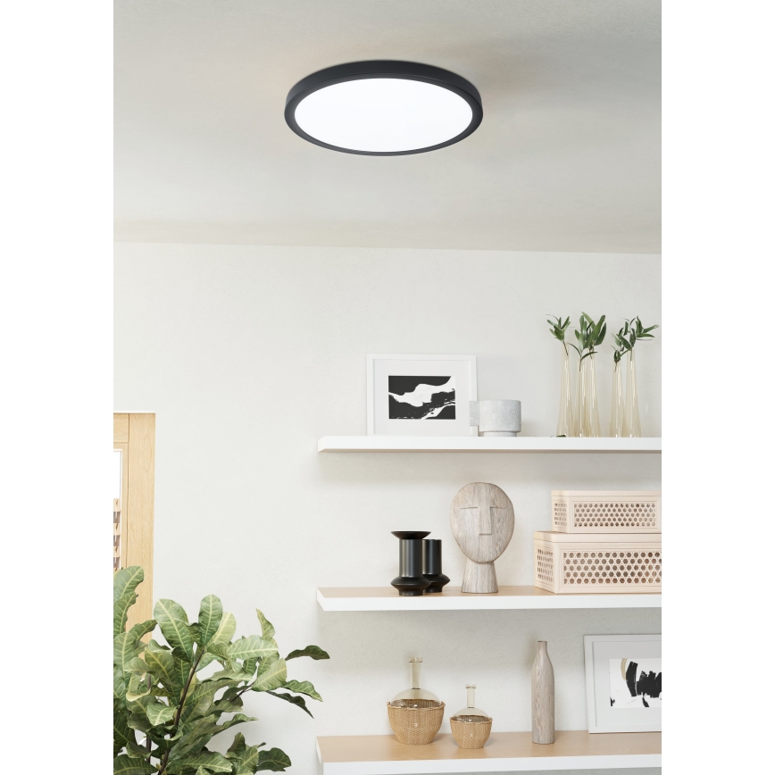 Eglo 31378 - Luz de techo LED regulable para baño ARGOLIS-Z LED/19,5W/230V 2700-6500K IP44 negro