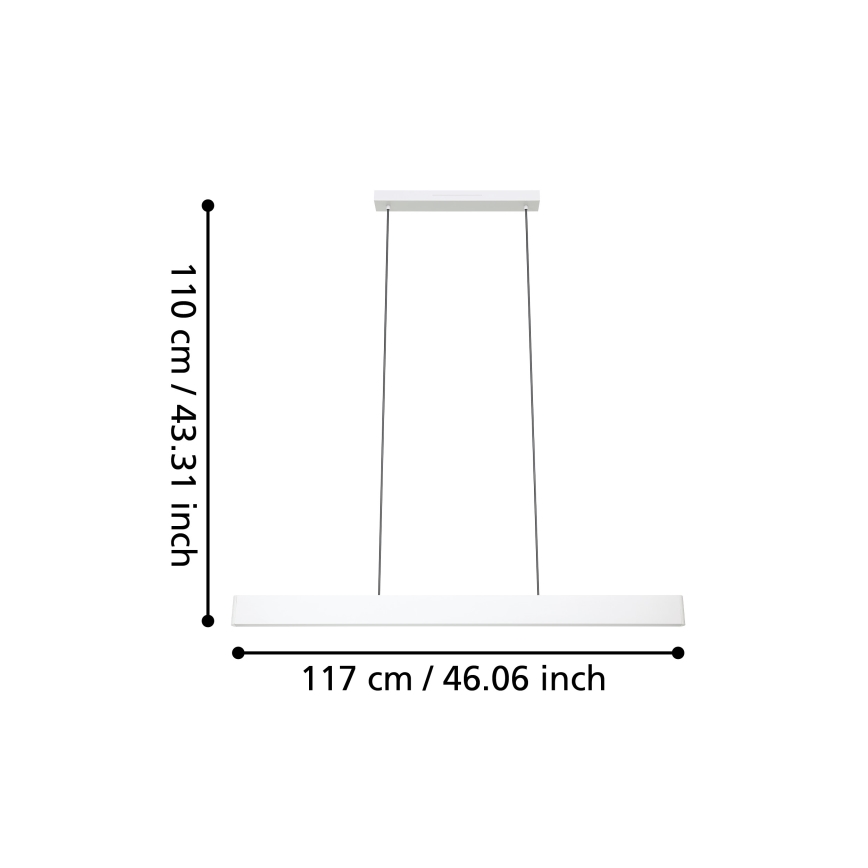Eglo 31436 - LED RGBW Lámpara colgante regulable ANDREAS-Z LED/38W/230V 2700-6500K blanco