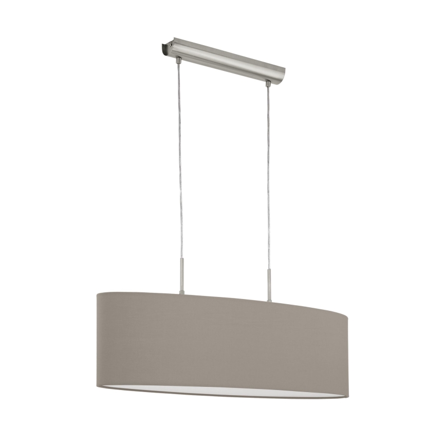 Eglo - Lámpara colgante 2xE27/60W/230V taupe