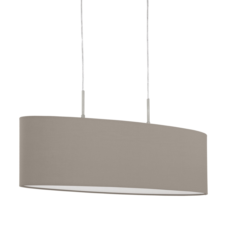 Eglo - Lámpara colgante 2xE27/60W/230V taupe