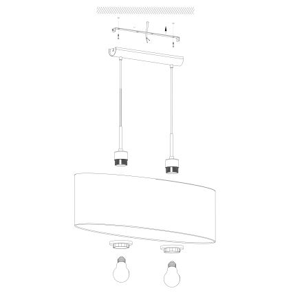 Eglo - Lámpara colgante 2xE27/60W/230V