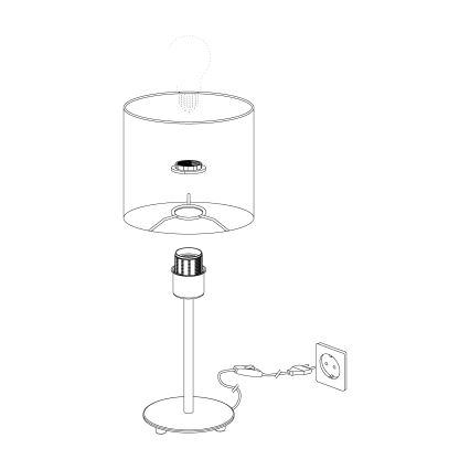 Eglo - Lámpara de mesa 1xE27/60W/230V